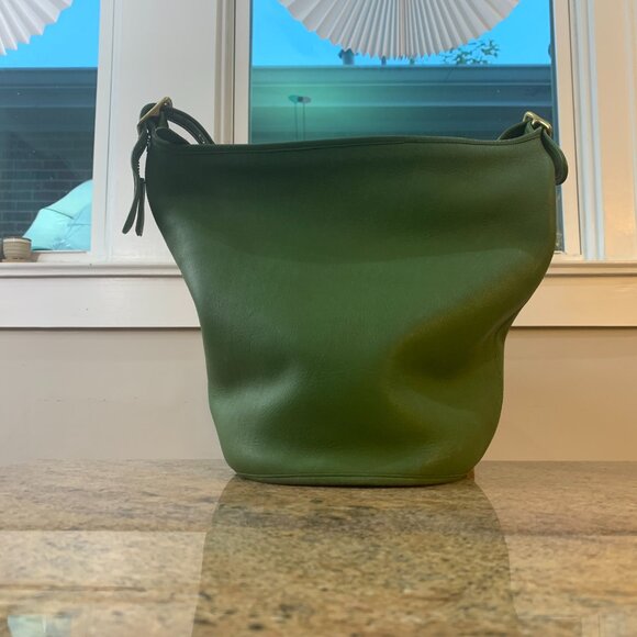Olive green Coach bucket bag - Picture 4 of 6